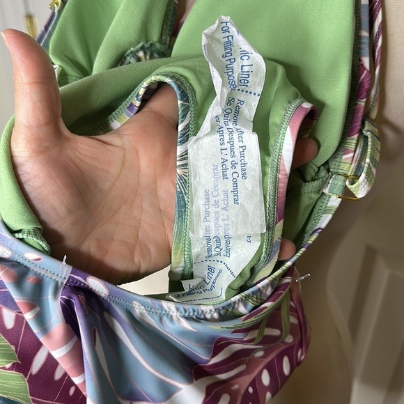 Bleu Rod Beattie Floral Breeze Ring Me Up X-Back one piece Sz8 - Picture 6 of 7